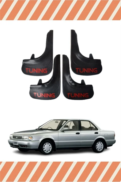 Ftmoto  Nissan Sunny Tunıng Yazılı 4'lü Tozluk Çamurluk Paçalık