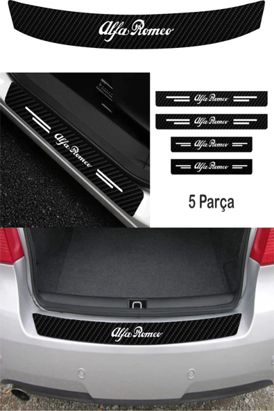 Ftmoto  Alfa Romeo 33 Bağaj ve Kapı Eşiği Karbon Sticker (SET)