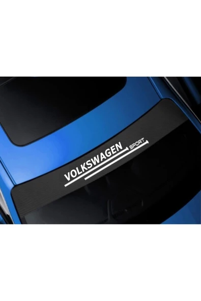 Ftmoto  Volkswagen İçin Uyumlu Oto Ön Cam Karbon Sticker 100 x 20 cm