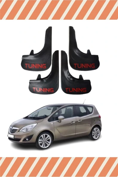 Ftmoto  Opel Meriva Tunıng Yazılı 4'lü Tozluk Çamurluk Paçalık