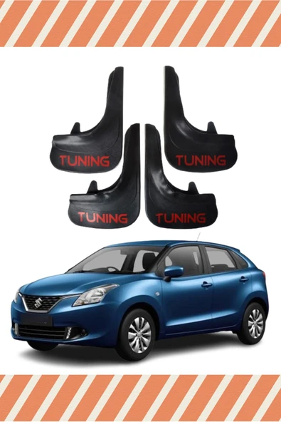 Ftmoto  Suziki Baleno Tunıng Yazılı 4'lü Tozluk Çamurluk Paçalık