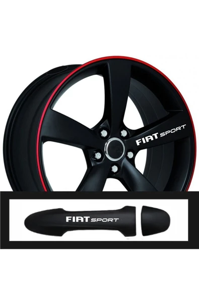 Ftmoto  Fiat Fiorino Kapı Kolu Jant Sticker 10 Adet