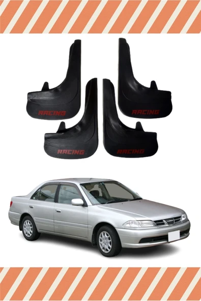 Ftmoto  Toyota Carina Racing Yazılı 4'lü Tozluk Çamurluk Paçalık