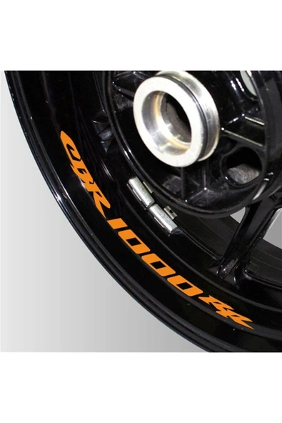 Ftmoto  Cbr 1000rr Yazılı Turuncu Jant Içi Yazılı Sticker Etiket Modeli