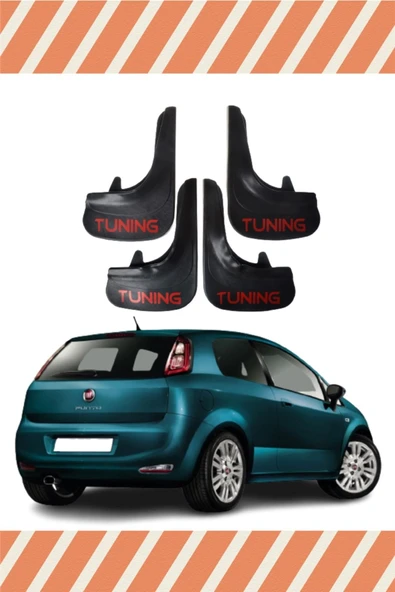 Ftmoto  Fiat Punto Tunıng Yazılı 4'lü Tozluk Çamurluk Paçalık