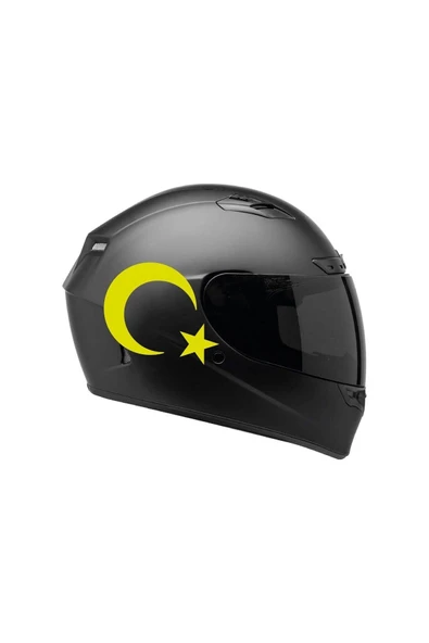 Ftmoto  Tek Renk Ay-yıldız(moon-star Helmet Stickers) Kask Sticker Etiket Modeli