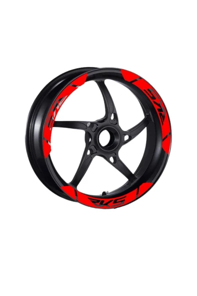 Ftmoto  Uyumlu Kırmızı Geniş 1 Set Jant Şeridi