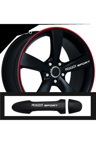 Ftmoto  Peugeot 2008 İçin Yeni Nesil Aksesuar Oto Kapı Kolu/Jant Sticker 10*1,5 Cm 10 ADET