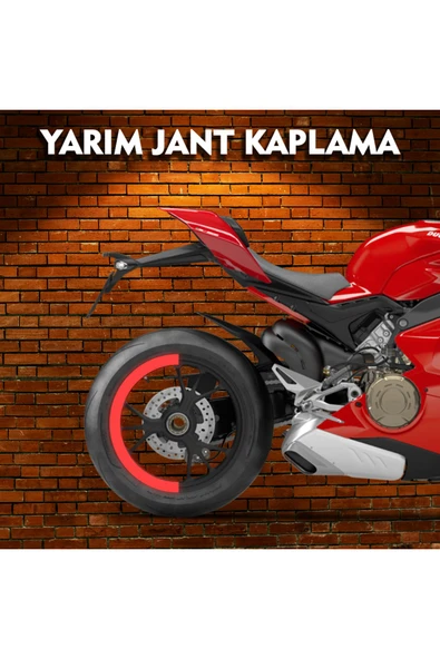 Ftmoto  YARIM JANT ŞERİDİ NEON KIRMIZI