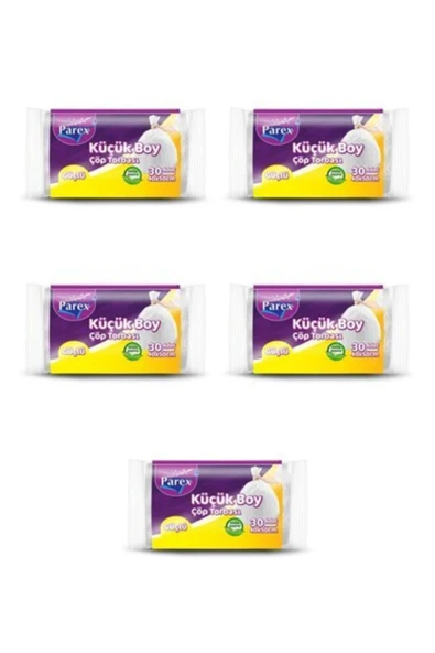 Parex Güçlü Çöp Poşeti Küçük Boy 6 Pkt