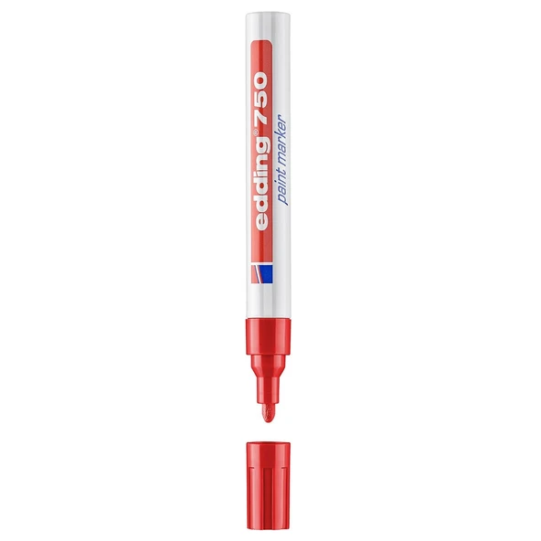 Edding Markör Dekor Boya Yuvarlak Uçlu 2-4 MM Kırmızı 750 - 3