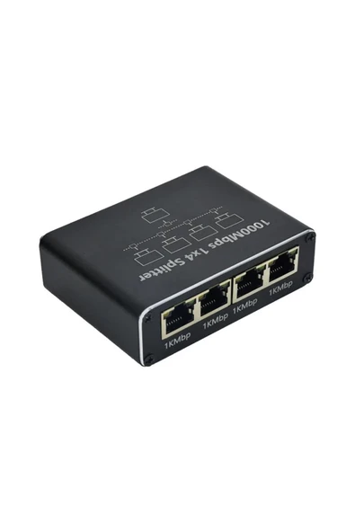 1 Gigabit Ethernet Anahtarı 4 Bağlantı Noktalı 1000Mbps, RJ45 1 ila 4 Ethernet Splitter ZR889 - 4
