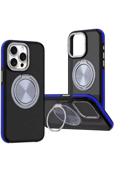 iPhone 16 Pro ile uyumlu Kılıf Magsafe ile uyumlu Stand Olabilen 360° Halka Tutuculu Already Case
