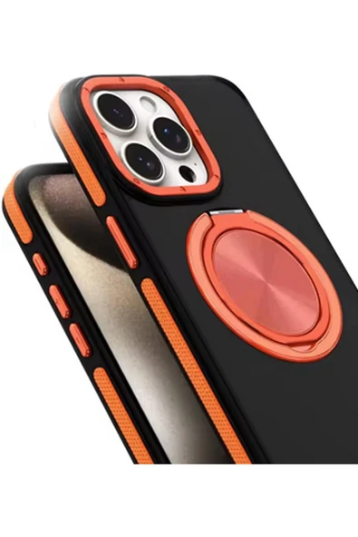 iPhone 16 Plus ile uyumlu Kılıf Magsafe ile uyumlu Stand Olan 360° Halka Tutuculu Already Case - 5