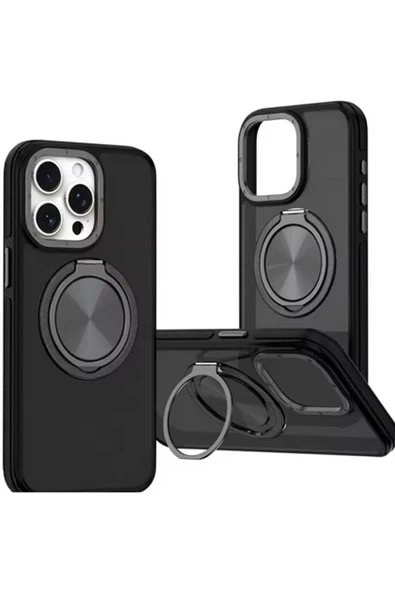 iPhone 16 ile uyumlu Kılıf Magsafe ile uyumlu Stand Olabilen 360° Dönen Halka Tutuculu Already Case ürün görseli