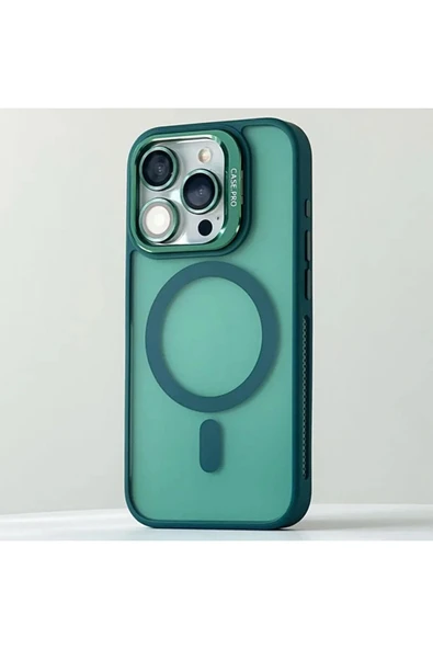 iPhone 12 ile Uyumlu Kamera Lens Aparatlı Stand Olabilen Magsafe ile uyumlu  Magnetic