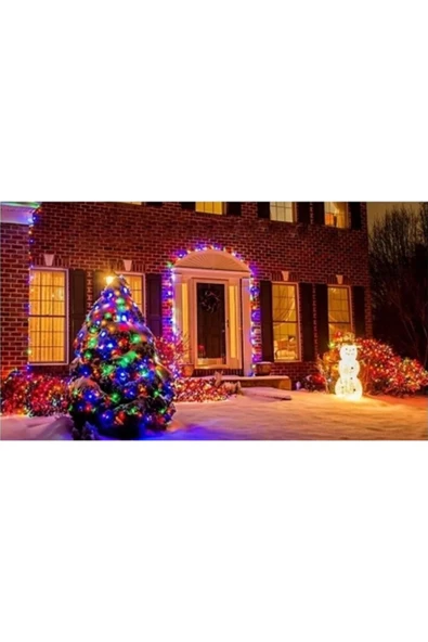 50 Metre Rgb Noel Yılbaşı Ağacı Işığı Led Ampül Çam Ağacı Balkon Merdiven Balkon Oda Kullanıma Uygun - 5