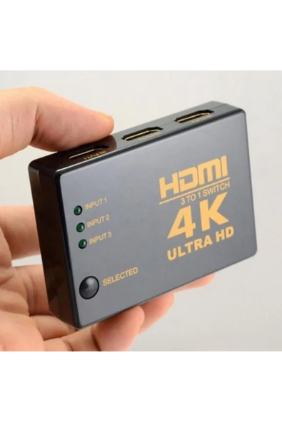 Tv Için Hdmi Çoklayıcı 3 Port 4k Kumandalı Ultra Hd Hdmı Switch Splitter 5port4khdmi - Resim 2