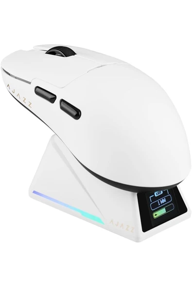 Ajazz AJ159 Apex 42000 DPI Manyetik Şarj İstasyonu-TFT Ekranlı Mouse-PAW 3950 Sensör-8K Dongle