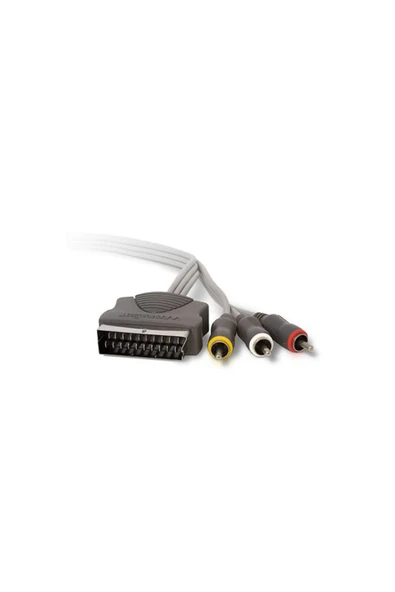 RCA Kablo Scart Plug to 3 RCA/Phono RGB Plugs Art. 640880 1.5 Metre - 2