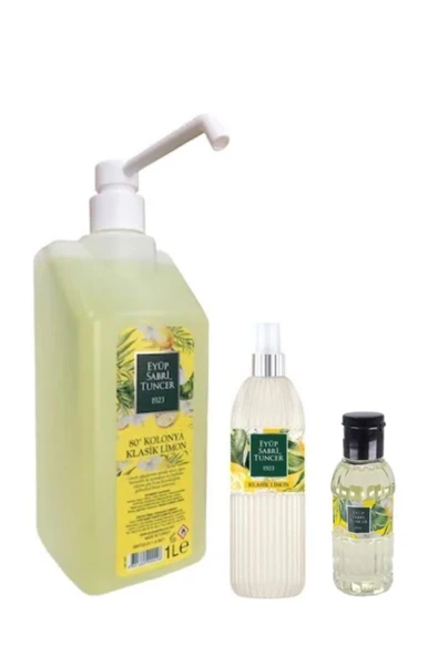 Eyüp Sabri Tuncer Klasik Limon Kolonyası 1 Litre Sprey, 150 ve 50 ml - Pet Şişe ürün görseli