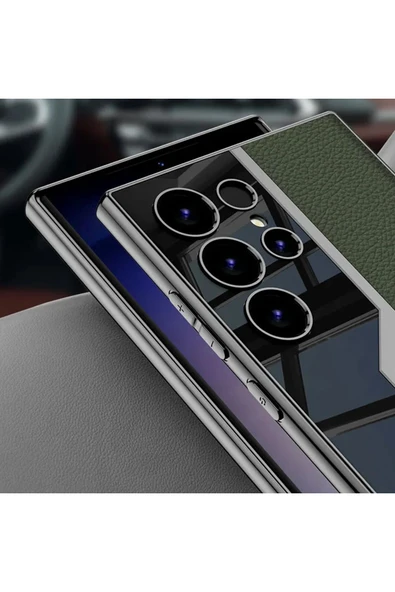 Galaxy S24 Ultra ile uyumlu Lüks Metal Görünümlü Kamera Koruma Carbon MagSafe ile uyumlu - 2