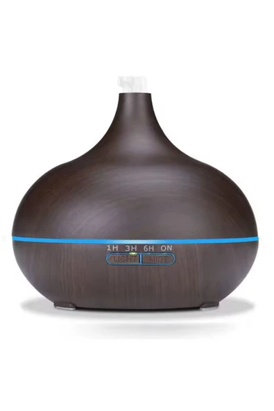 Mini Boy 15cm Uçucu Yağ Difüzör 550ml Kumandalı Aromaterapi Hava Nemlendirici Koyu Kahverengi BN-01 - 5