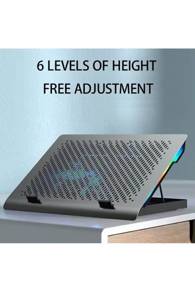 Profesyonel Dizüstü Bilgisayar Notebook Soğutucu Gaming Tek Büyük Fan 2 USB Giriş S601 - 4