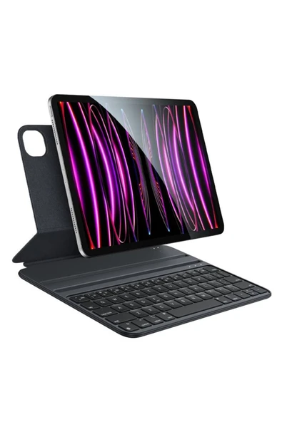 iPad Pro 11 ile Uyumlu (2018-2020 - 2021-2022) Case Folio Utra Slim Klavyeli Tablet Kılıfı KB23