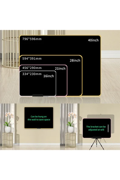 Yazı Tableti Xl Büyük Boy 21 Inç Lcd Çift Taraflı Eğitim Öğrenme Aracı Yazı Tahtası 46x30cm Xlb-21 - 4