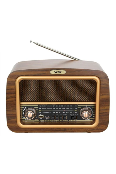 Retro Radyo Taşınabilir Bluetooth Speaker Ve Hoparlör Klasik Antika Tarzı 18cm x 28cm 6655