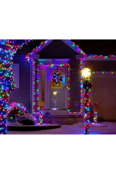 50 Metre Rgb Noel Yılbaşı Ağacı Işığı Led Ampül Çam Ağacı Balkon Merdiven Balkon Oda Kullanıma Uygun - 4