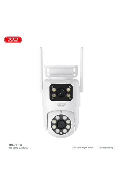 CR06 Dual Lens 360° Dönüşümlü Kablosuz Güvenlik Kamerası,2.4G Wi-Fi,Yüksek Çözünürlük,Gece Görüşlü - 5