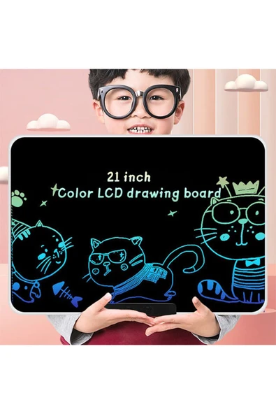 Yazı Tableti Xl Büyük Boy 21 Inç Lcd Çift Taraflı Eğitim Öğrenme Aracı Yazı Tahtası 46x30cm Xlb-21 ürün görseli