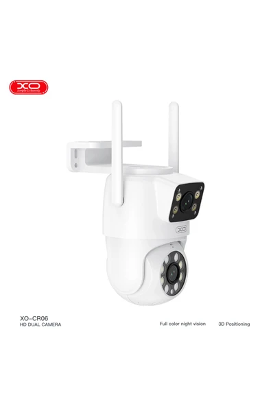 CR06 Dual Lens 360° Dönüşümlü Kablosuz Güvenlik Kamerası,2.4G Wi-Fi,Yüksek Çözünürlük,Gece Görüşlü - 4