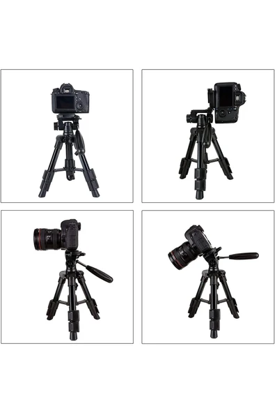 Zomei Q100 Tam Profesyonel Tripod Kaliteli Alüminyum Taşınabilir Tripod Bluetooth Kumandalı - 3