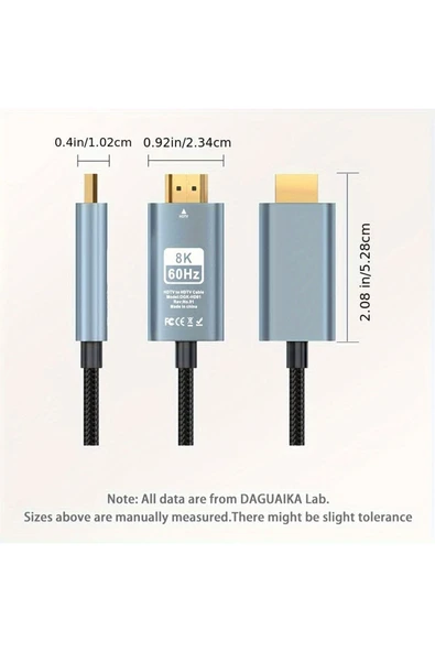 HDMI to HDMI Kablo, 8K 60Hz 200cm Yüksek Hızlı, HDMI Kablo 2 Metre ZR860 - 2