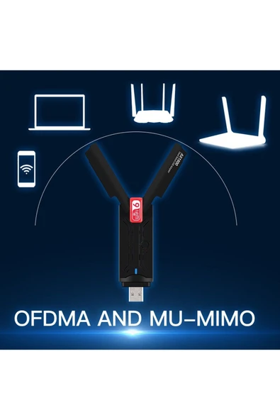 Wireless Adaptör Wifi 6 Ağ Kartı Masaüstü Bilgisayar Pc ile Uyumlu 2,4G - 7