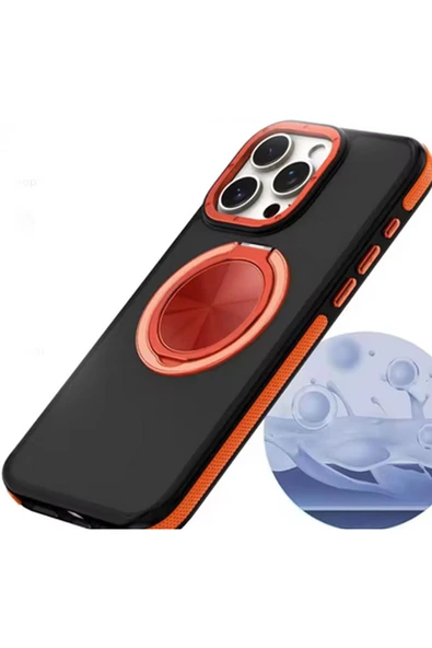 iPhone 16 Plus ile uyumlu Kılıf Magsafe ile uyumlu Stand Olan 360° Halka Tutuculu Already Case - 3