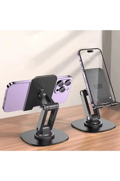 Katlanabilir Stant Business Model ABS + Silikon Materyal Tablet Akıllı Telefon Standı S118 ürün görseli