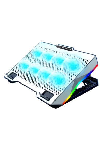 Telefon Tutucu Profesyonel Dizüstü Bilgisayar Notebook Soğutucu Gaming 8 Büyük Fan 2 USB Giriş S608 ürün görseli