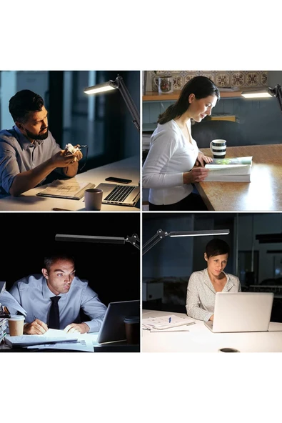 Dekoratif Led Masa Lambası USB Kablolu Kademeli 3 Eklemli Kıskaçlı Masa Lambası Kitap Okuma SY040 - 3