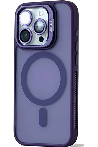 iPhone 14 ile uyumlu Kamera Lens Aparatlı Stand Olabilen Magsafe ile uyumlu