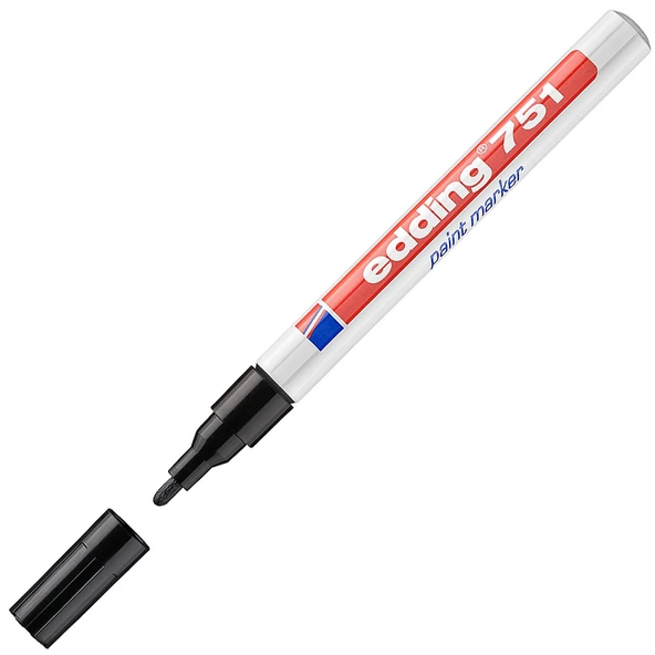 Edding Markör Dekor Boya Yuvarlak Uçlu 1-2 MM Siyah 751 - 2