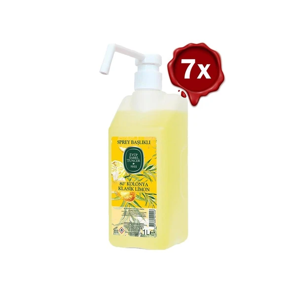Eyüp Sabri Tuncer Klasik Limon Kolonyası Sprey Başlıklı 1 lt x 7 ürün görseli