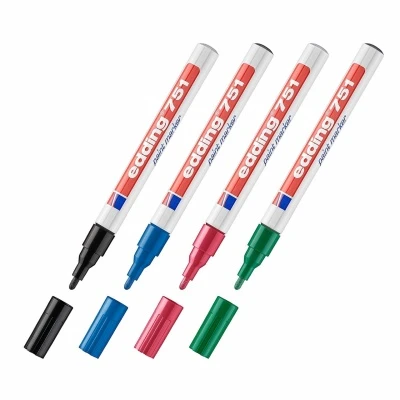 Edding Markör Dekor Boya Yuvarlak Uçlu 1-2 MM Siyah 751 - 3