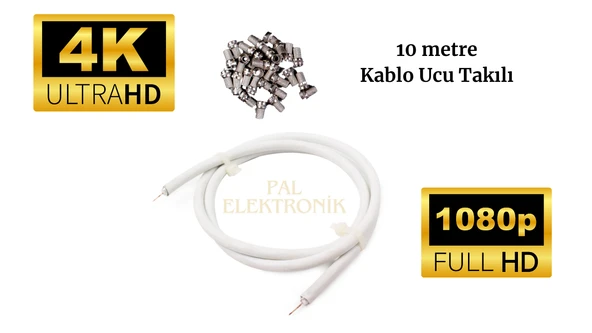 Uydu Anten Kablosu 10 Metre F Konnektörlü