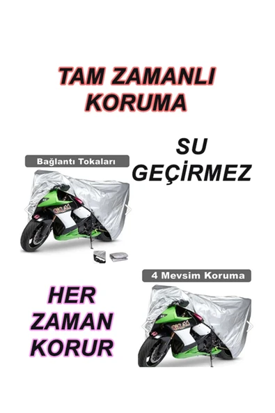 Ftmoto  Ktm 690 Duke Motosiklet Brandası Motor Branda (bağlantı Tokalı) Miflonlu Premium Gri (ECNRSHOP)