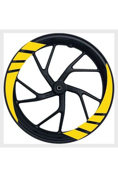 Ftmoto  MOTORSİKLET MT 07 UYUMLU SARI REFLEKTÖRLÜ JANT ŞERİDİ