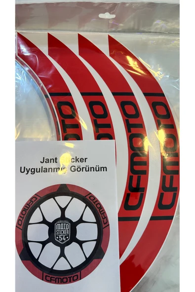 Ftmoto  Cf 250 nk uyumlu  Jant şeriti kırmızı